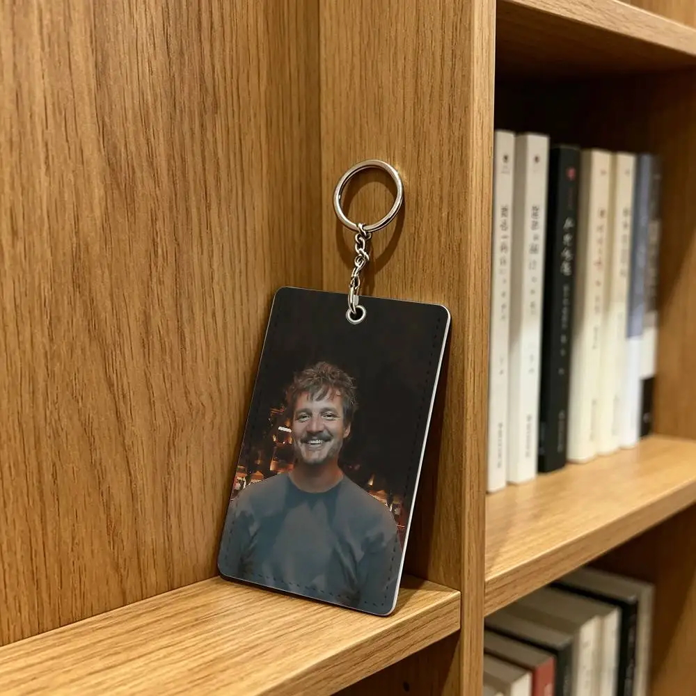 Cool Actor P-Pedro Pascal Card Holder Keychain Badge Holder Card Pass Hang Rope Lariat Lanyard for Key Rings Accessories Gift