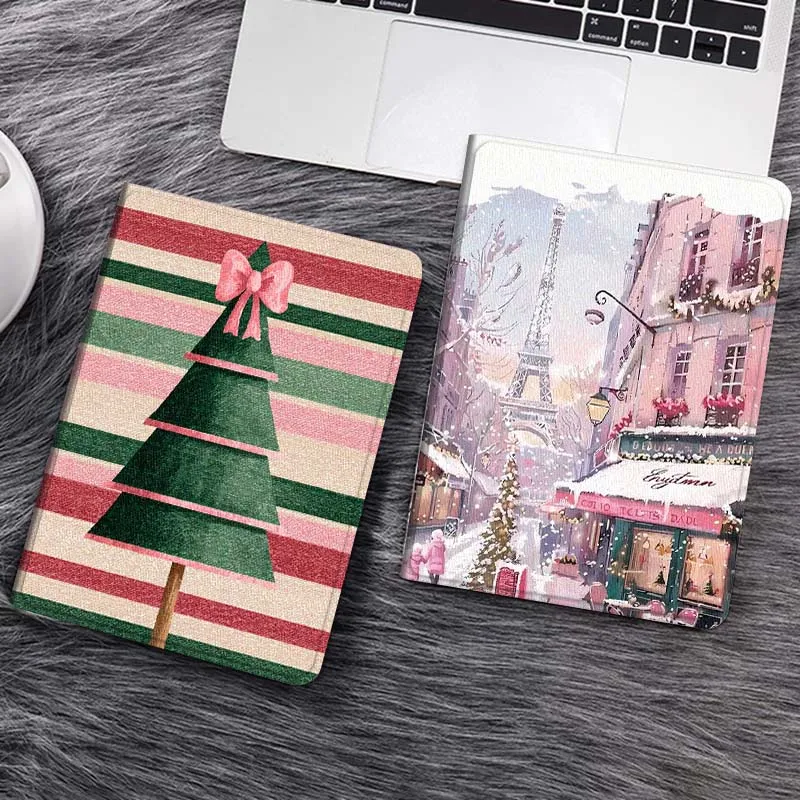 

Cartoon Bow Tree Stripe Gift Tablet Case For Samsung Tab Galaxy S6 S11 A A7 A8 A9 A11 10.1 10.4 10.5 Plus Lite