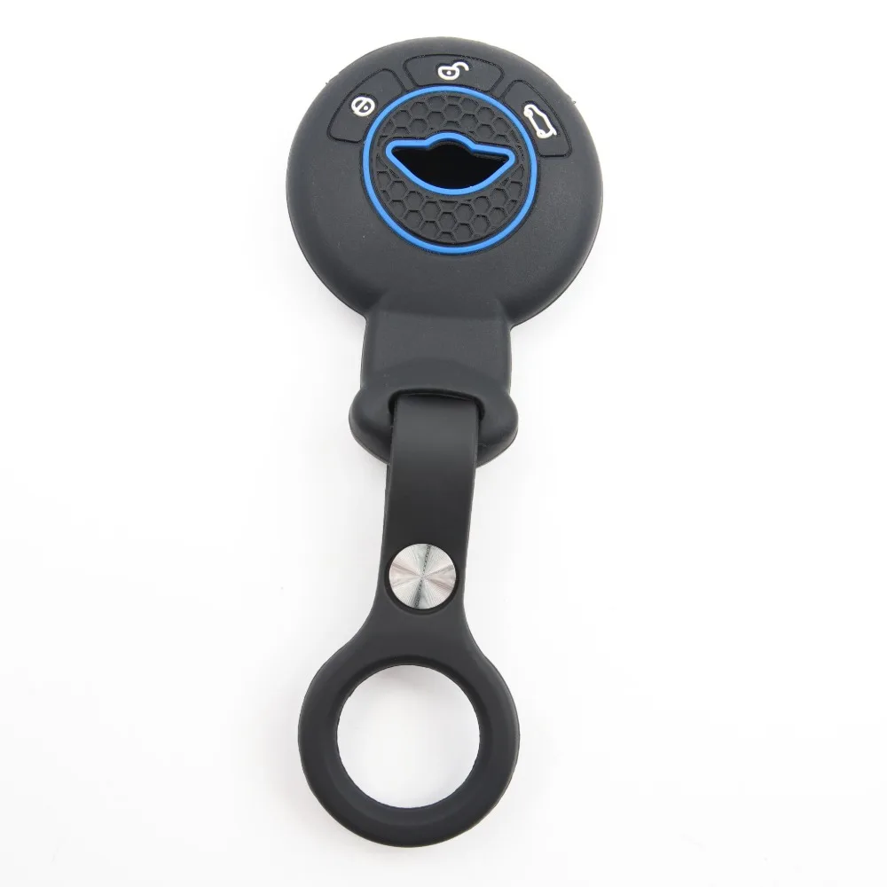 Soft Silicone Key Fob Case For BMW Mini Cooper Clubman Countryman Paceman Roadster R56 R57 CAS3 with finger holder