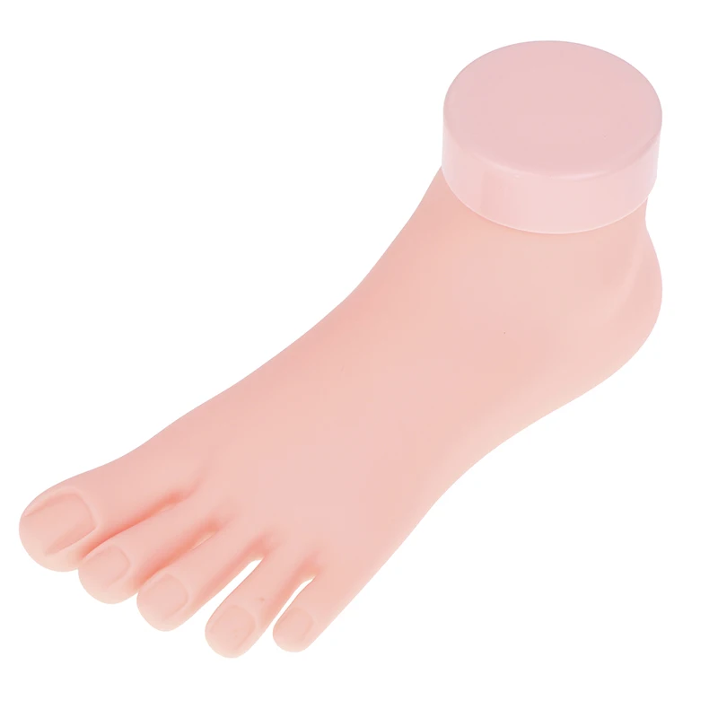 Toe Nail Training Model Flexible Silicone Practice Fake Foot Prosthetic False Nails Display Stand Soft Pedicure Tool