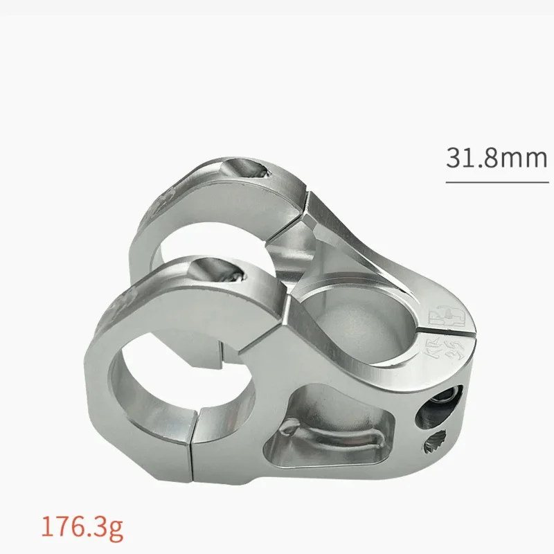 Manillar de bicicleta de montaña 31,8 mm | Barra de elevación corta de 35 mm, aleación de aluminio, barra plana/elevadora MTB liviana