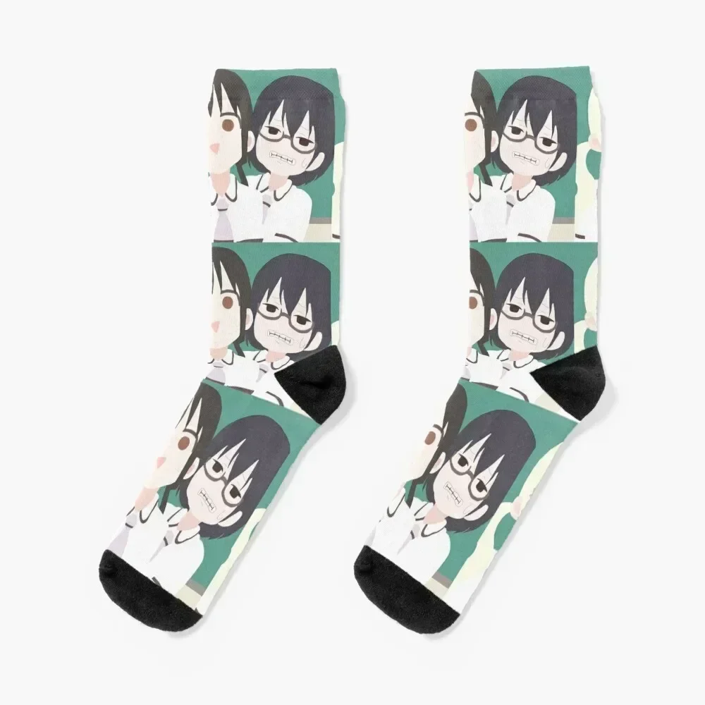 Asobi Asobase Cute Artwork Without Linework And Simplified Colors Socks hiphop Running Climbing Designer Man Socks Women's