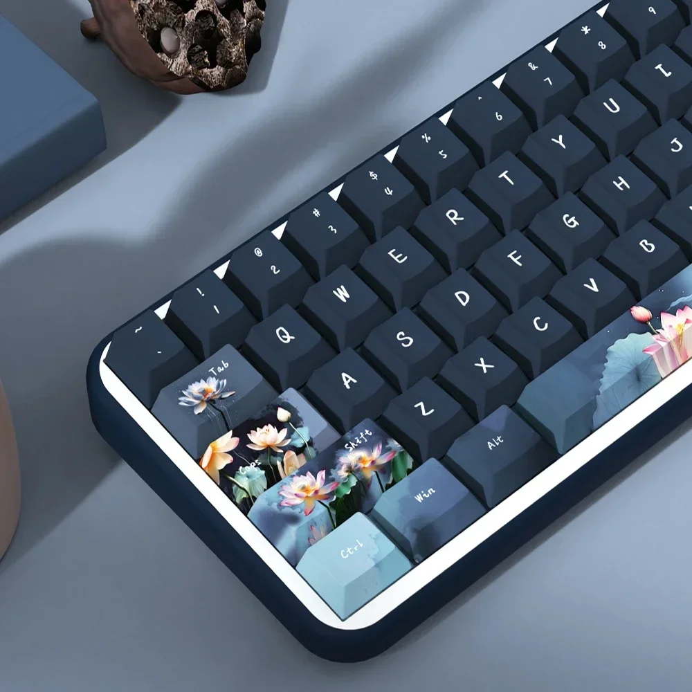 

Lotus pond moonlight, original theme keycap original height, cute girl personality creative keyboard cap