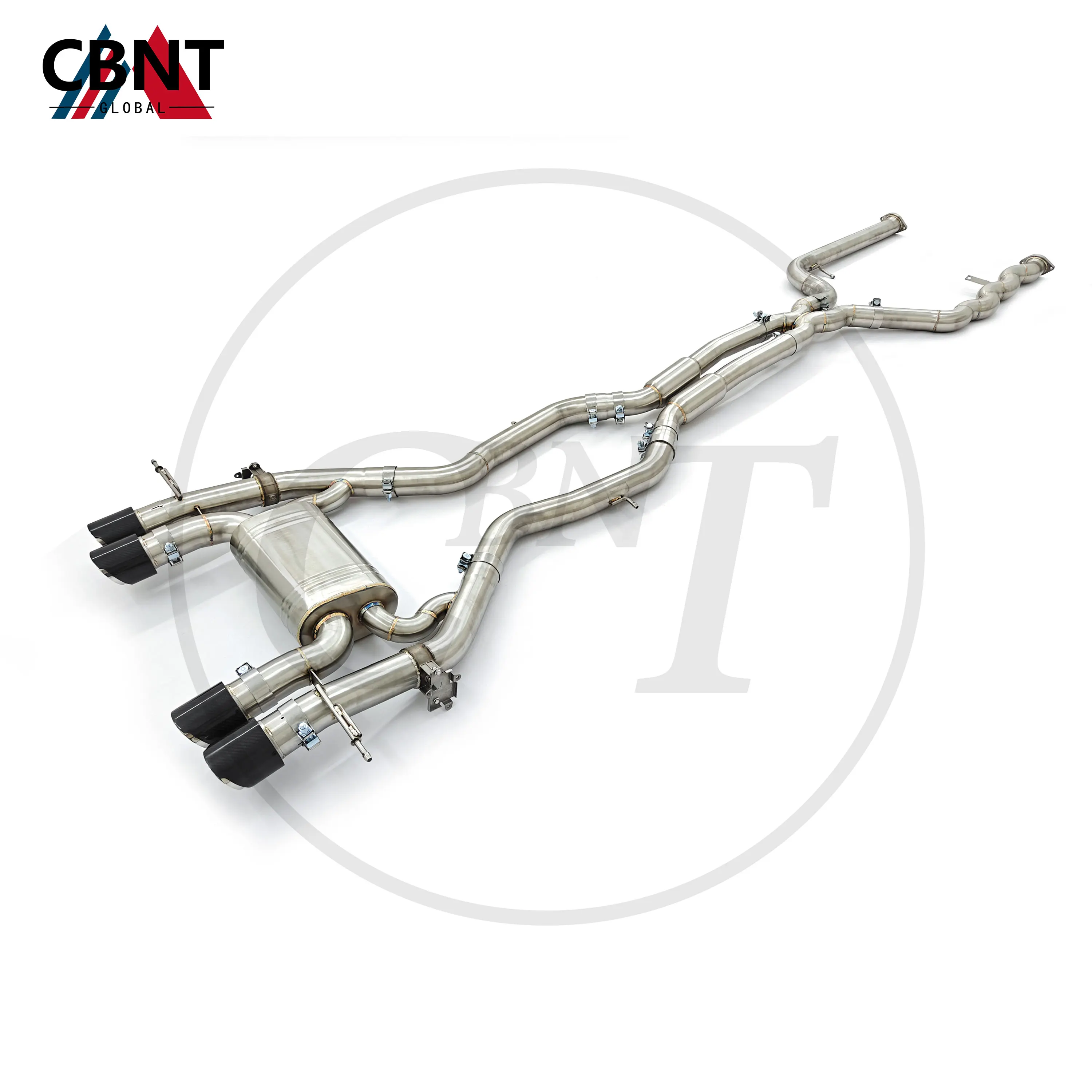 

CBNT Exhaust Systems Catback with Valve Muffler for BMW G87 M2 S58 3.0T Equal Length Middle Pipe SS304 Valved Exhaust-pipe