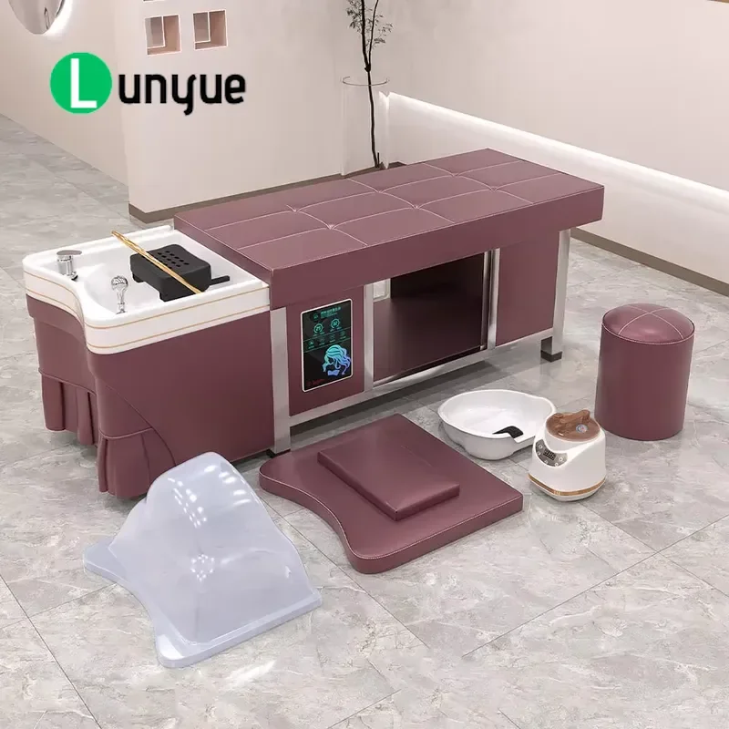 Head Spa Massage Table Thai Shampoo Bed Hair Washing Station for Beauty Equipment Comfortable Reclining Chair