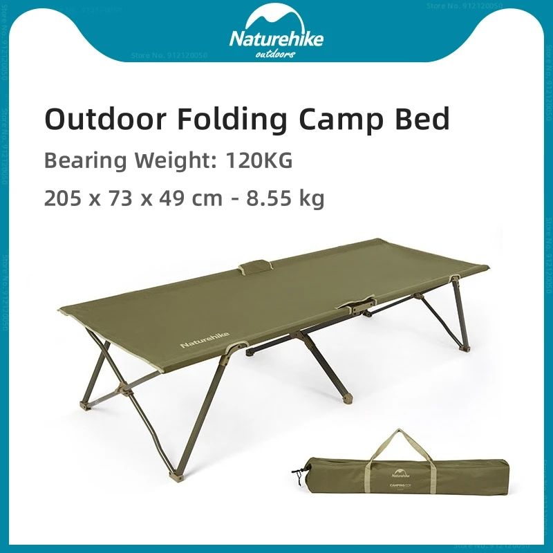 Naturehike Camping Cot Portable Folding Bed For Sleeping Outdoor Ultralight Single Bed Tent Travel Hiking Camp Bed Easy To Build