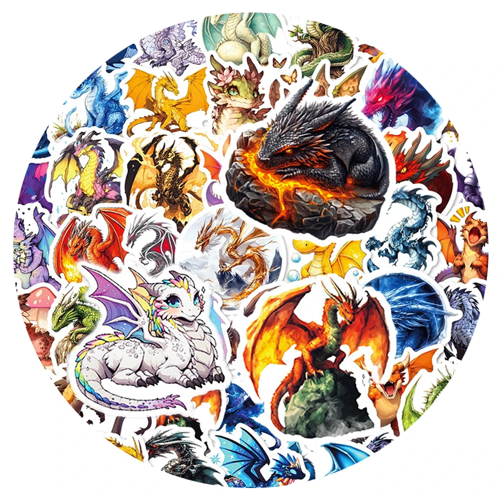 

10/30/50pcs Cute Cartoon Little Dinosaur Stickers Funny Graffiti Decals Water Bottle Phone Notebook Laptop Sticker Decoration