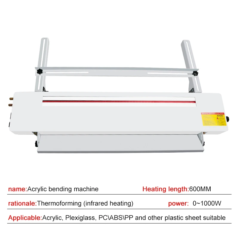 HONGYANG Manual Operation Acrylic Bender 30cm Adjustable Temperature For PVC Sheet Sign Making