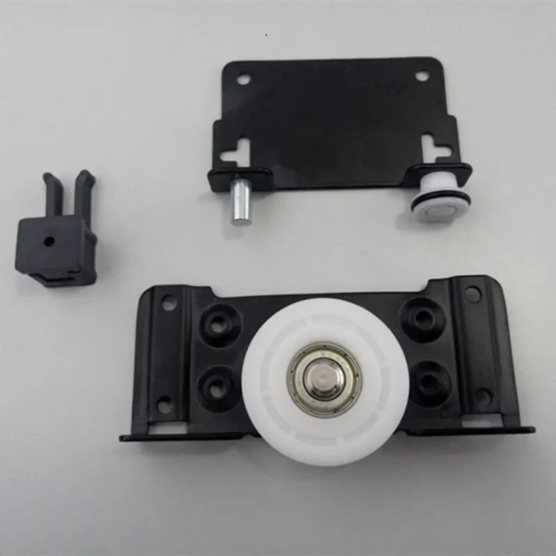 1SET Wardrobe Sliding Door Black Pulley Wardrobe Buffer Train Door Wheel roller kit Advanced Furniture Wheel runner