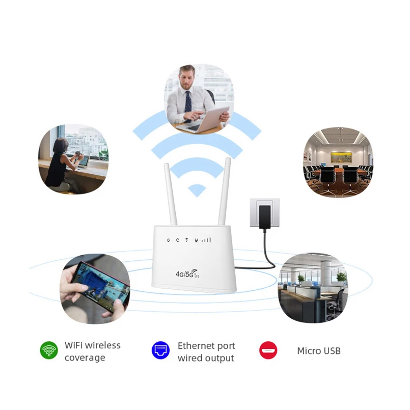 Imagem -04 - Ylmoho B311 300mbps Wifi Roteador 4000mah Bateria 4g Lte Cpe Roteador Móvel Lan Wan Porta de Banda Larga com Sim Hotspot 32 Usuários