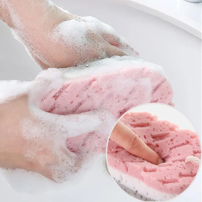 1/4 قطعة كرة استحمام الإسفنج دش فرك الجسم كله التقشير تدليك فرشاة الغسيل فرشاة الجسم الإسفنج فرشاة اكسسوارات الحمام