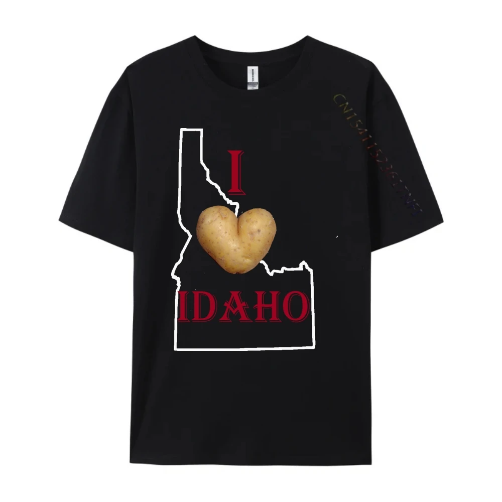 أنا أحب Idaho Potato State Boise Capital Visit Idaho Home Designer تي شيرت أنيمي تي شيرت عيد الحب