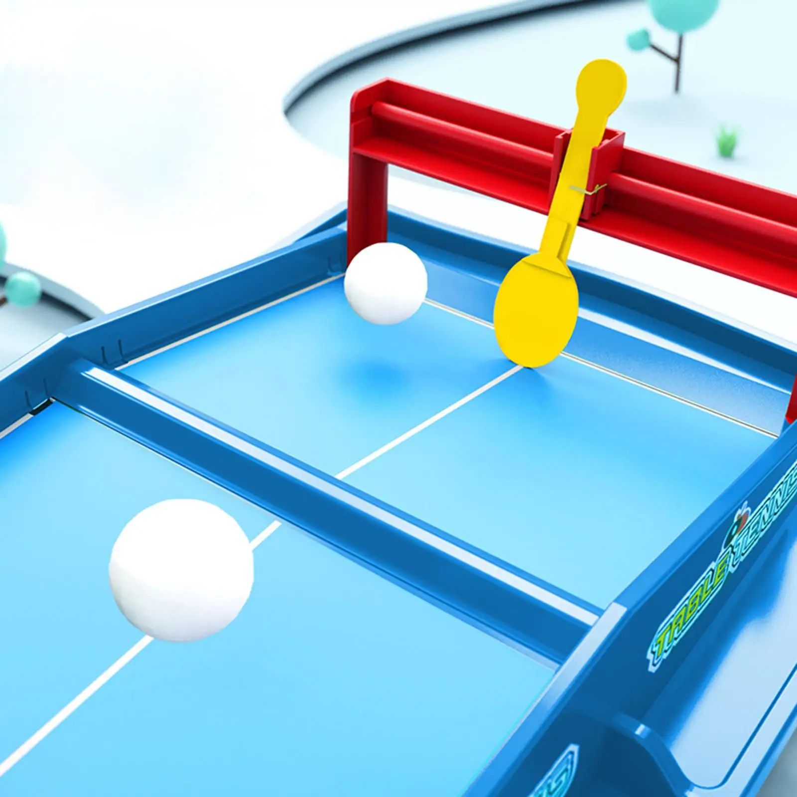 Child Table Game Ping Pong Toy Set Desktop Tennis Racket Detachable Legs for Travel Fun