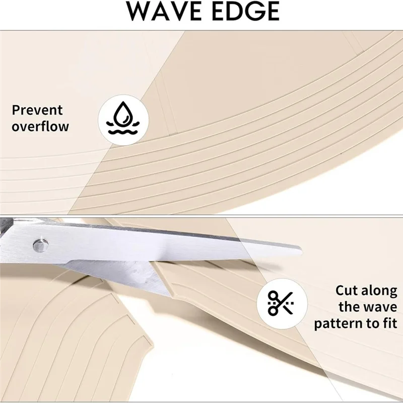 AA19 Dual Tier Pie-Cut Lazy-Susan Shelf Liner - Waterproof, Non-Slip Thermal Protection Mat 2 PCS