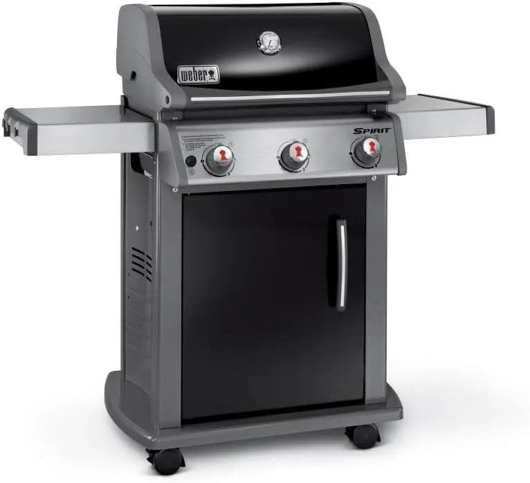 Natural Gas Grill, Black, 3 Burner