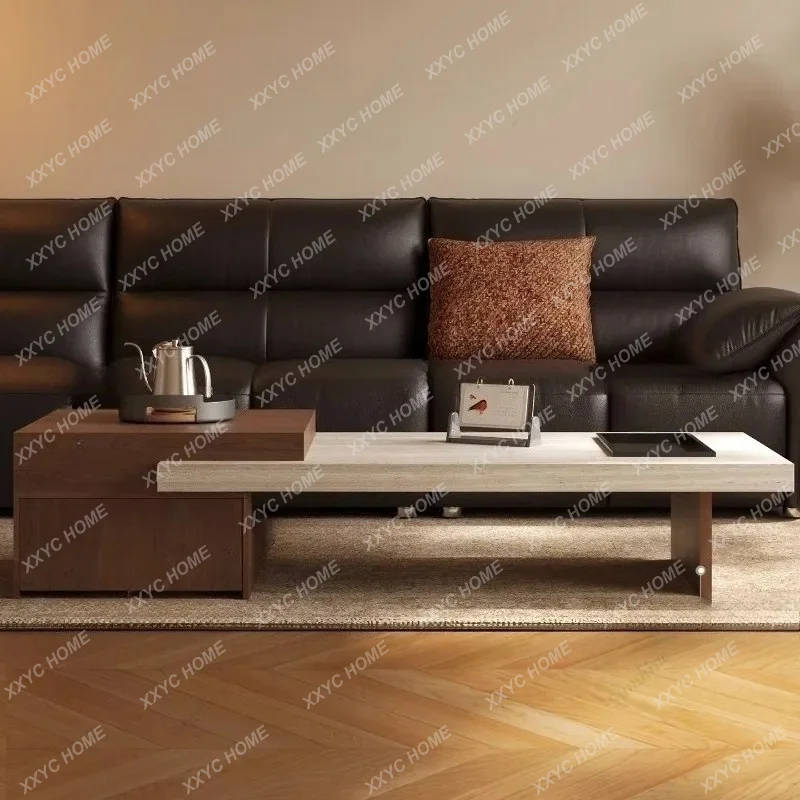 XX Aesthetic Drawers Coffee Tables Storage Adjustable Modern Luxury Coffee Tables Living Room Vintage Mesas House Accessories