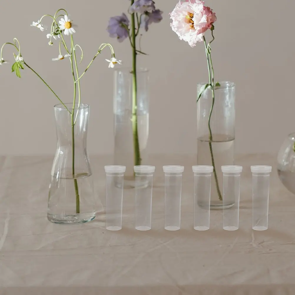 

10Pcs Large Floral Water Tubes Plastic Round Flower Pipe with Caps for Hydrangeas Sunflowers Anthuriums Orchids Freshness