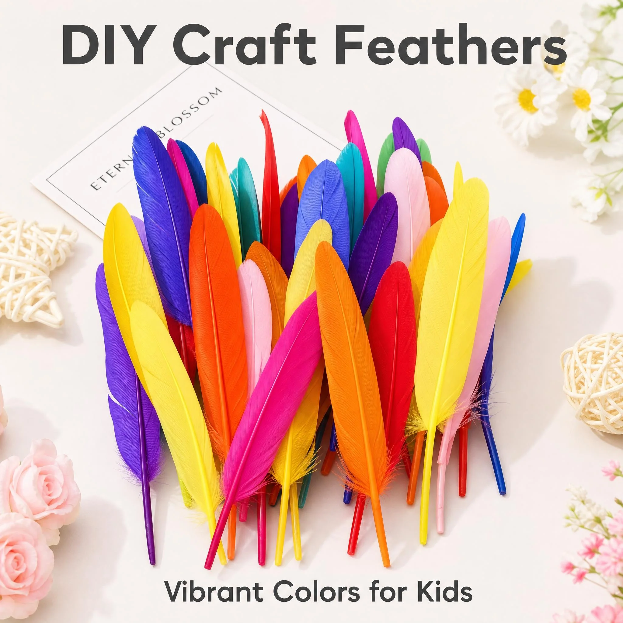 Slim Colored Goose Feathers 10-15cm Feather Plumes DIY Art Material Costume Accessories Wedding Party Handmade Decoration