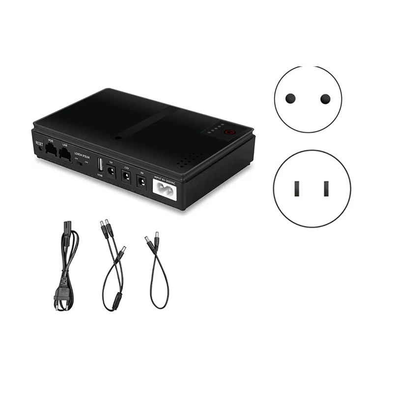 DC1018P Router UPS Uninterruptible Power Supply DC 9V12V Optical Cat Monitoring Standby Mobile Router Easy To Use -EU Plug