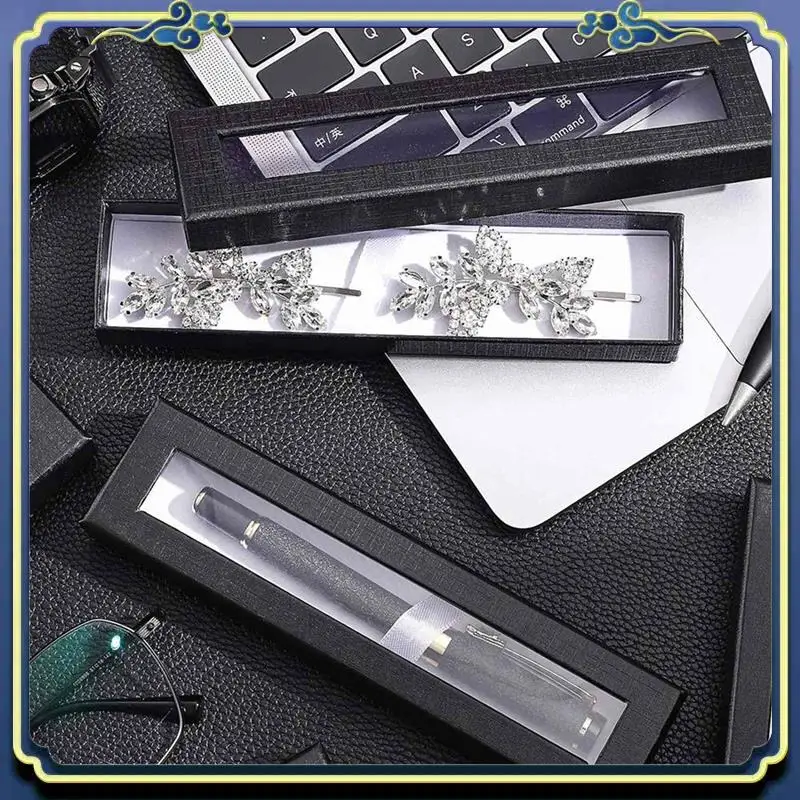 

Portable 24PCS Empty Pen Gift Box With Clear Lid, Cardboard Pen Case, Pen Packaging Box For Pencil Ballpoint Fountain Pen Jewelr