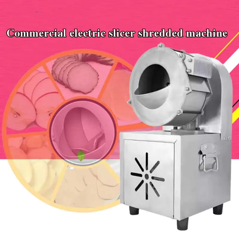220V commercial electric fully automatic vegetable slicer dicer electric household vertical vegetable slicer