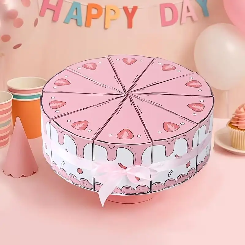 10/20Pcs Dreieckige Kuchen Geformt Süßigkeiten Geschenk Box Cookie Verpackung Papier Box Kinder Geburtstag Party Dekoration Lieferungen Baby dusche