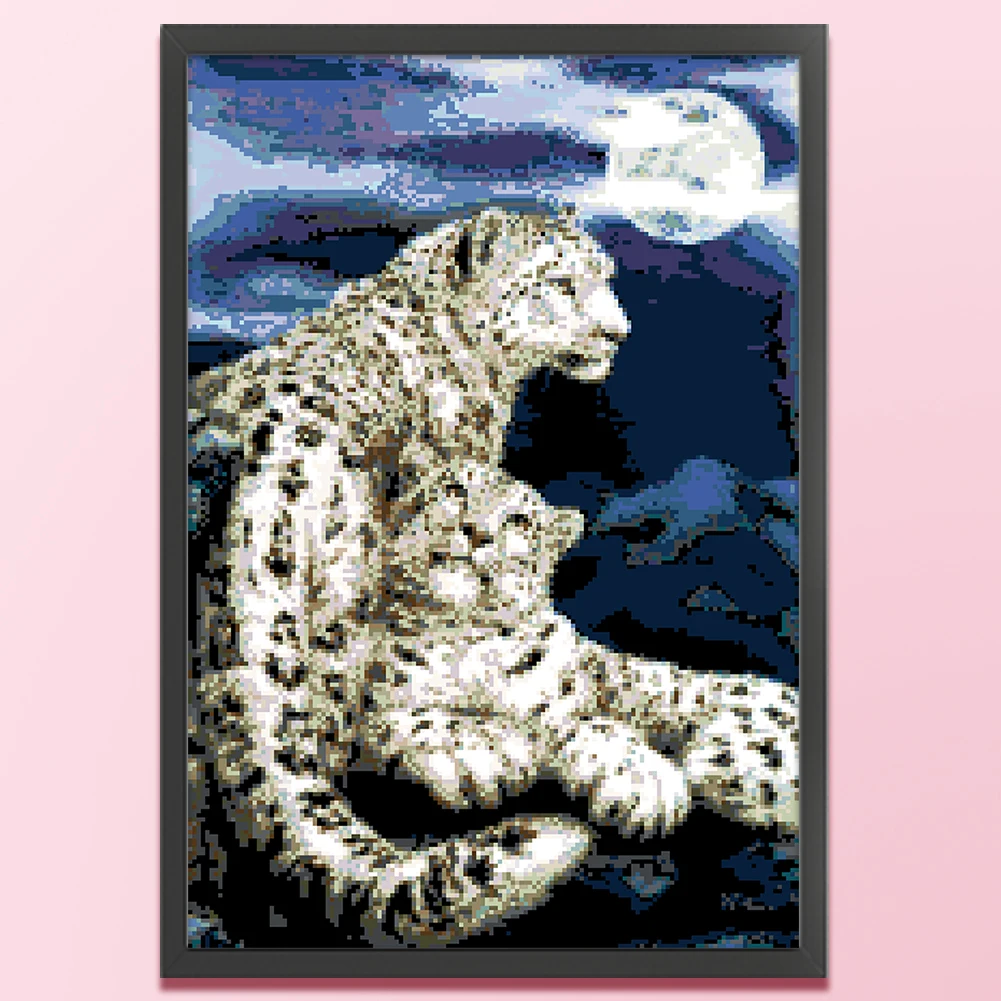 Full Embroidery Beads Printed 9CT Animal Cross Stitch Kit Home Art Craft Bead Embroidery Wall Hanging for New Year Gift