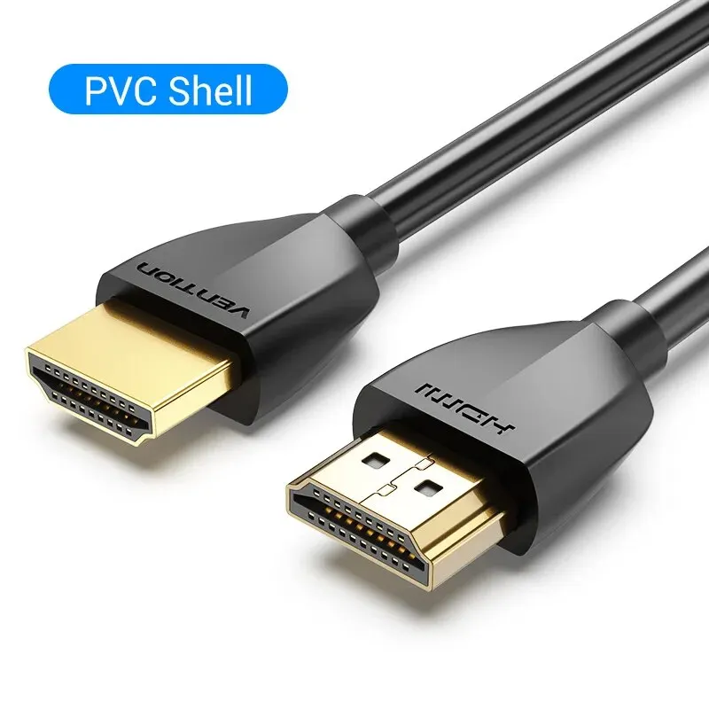 Ventie 4K slanke HDMI-compatibele kabel voor Xiaomi Mi Box PS4 1m 2m vergulde poort 4K 1080P 3D-kabel 4K/60Hz HDMI-compatibel