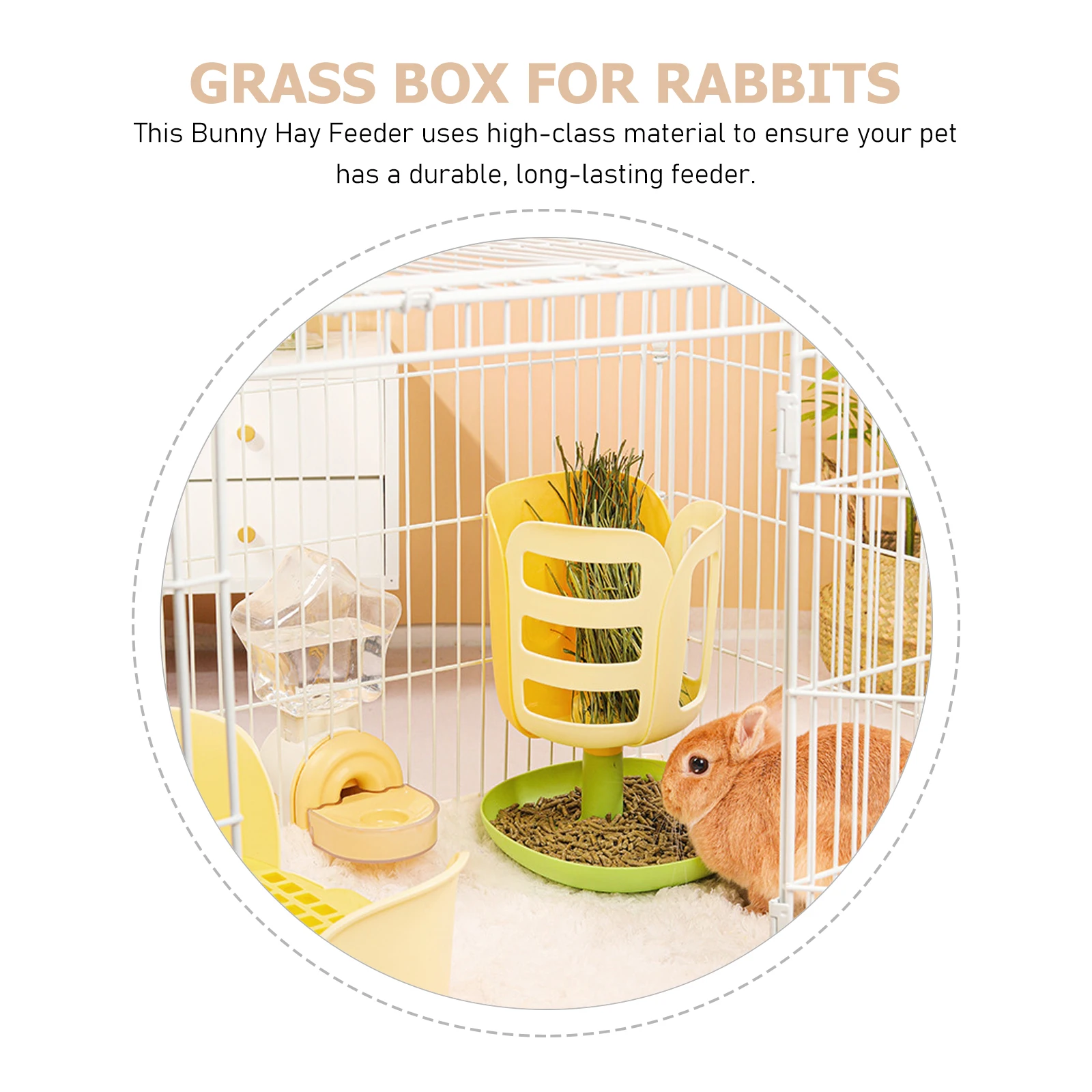 

Tulip Herb Stand Bunny Feeder Cage Multifunctional Hay Rabbit Pp Holder Standing Dispenser Travel