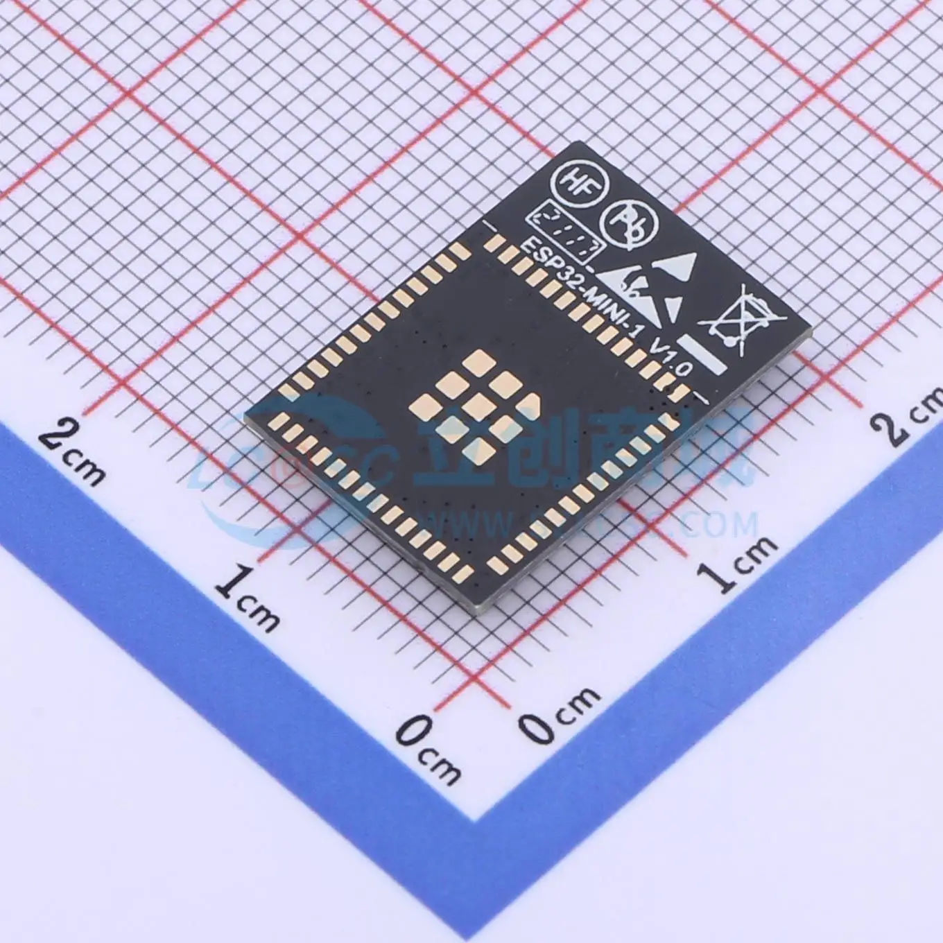3pcs ESP32-MINI-1-H4 SMD-55P ESP32-U4WDHchip Bluetooth4.2 SDIO I2S UART I2C SPI WiFi Wireless Module for Smart Home System