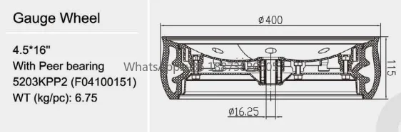 Depth Gauge Wheel F06120406 4.5*16'' with OEM Quality Agricultural Machinery Parts for Maschio Gaspardo