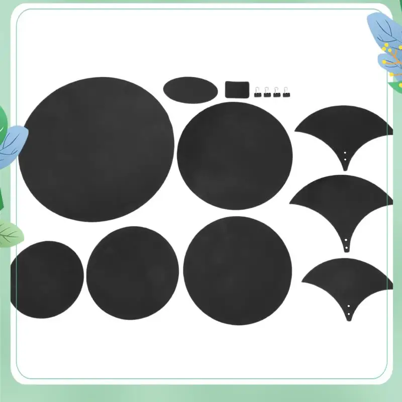 

SYDS 14Pcs/Set Rubber Foam Tambor Bass Snare Drum Sound Off Quiet Mute Practice Pad Set Musical Instrument Accessory