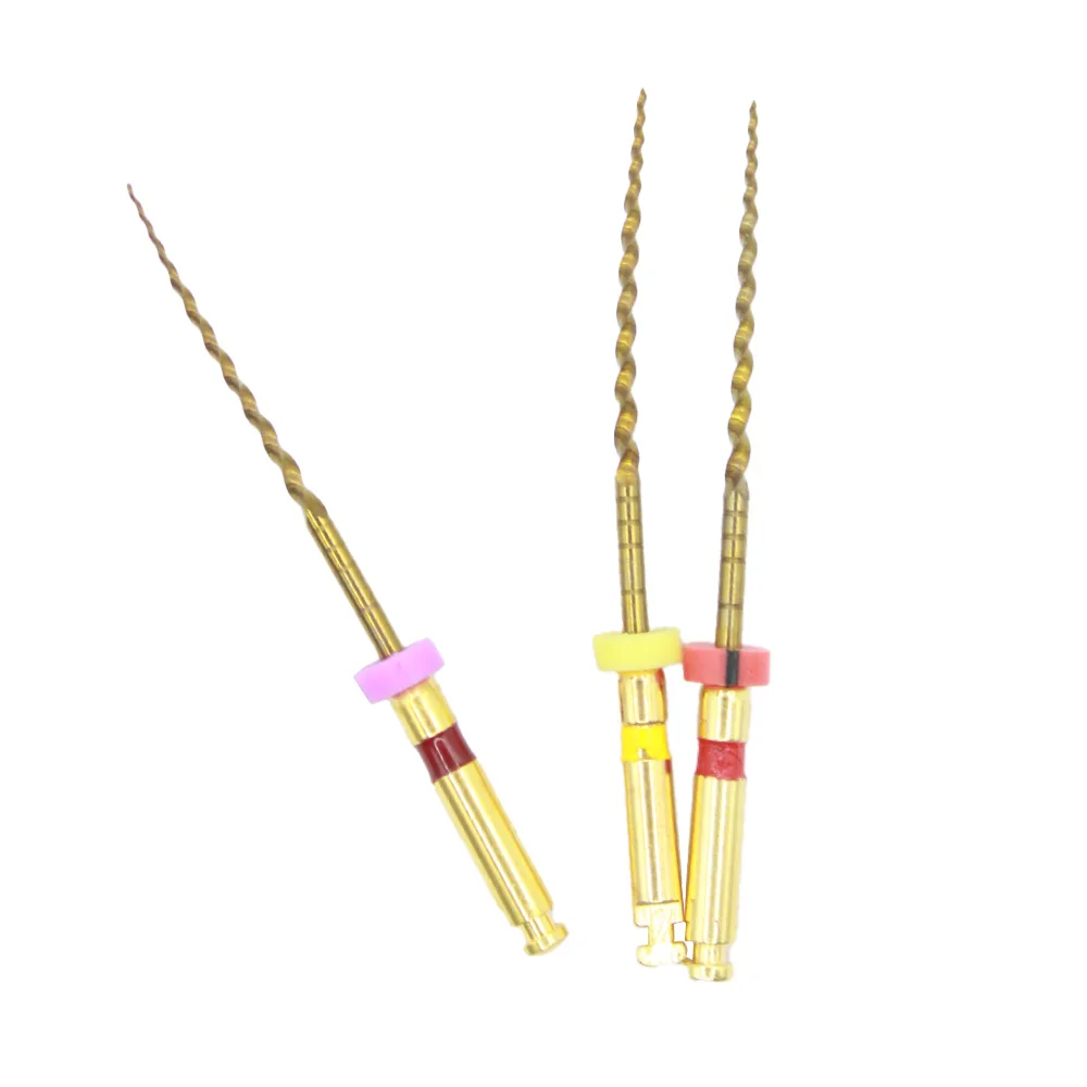 AG 19mm/21mm/25mm SX-F3 6Pcs/Box Denspay Dental Gold Flexible Files Golden Endodontic Super Rotary File Niti Dental Instrument