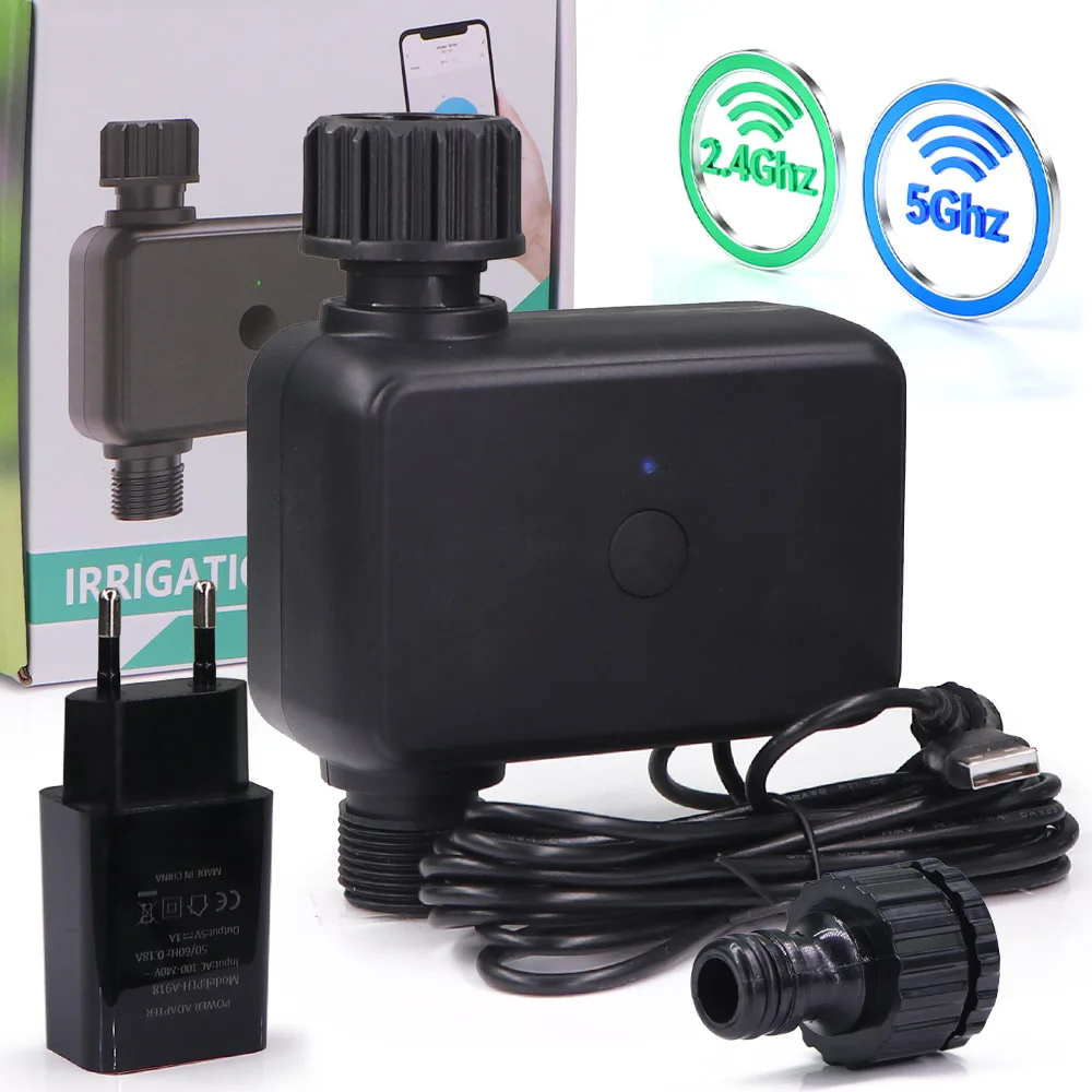 

Контроллер полива с Wi-Fi (5 ГГц и 2,4 ГГц) и поддержкой Alexa/Google, 3/4 дюйма, для систем орошения и полива