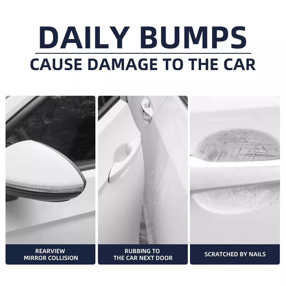 4/8pcs Silicon Transporant Car Door Handle Stickers Car Bowl Protection Anti Scratch for Toyota GR GAZOO Racing  Car Accessories