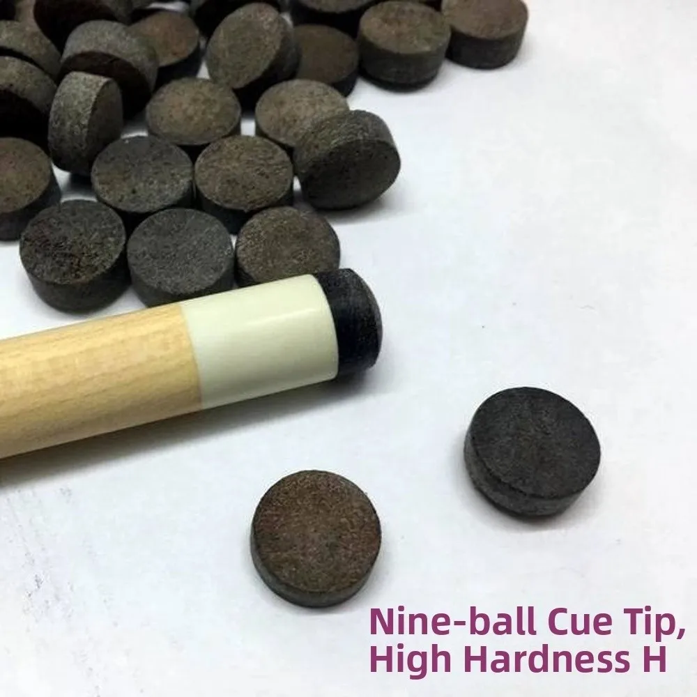 Cowhide Pool Cue Tips 9/10/11/12/13mm Anti-slip Billiard Cue Tips Wear Resistant High Elasticity Leather Cue Tips Ball Control