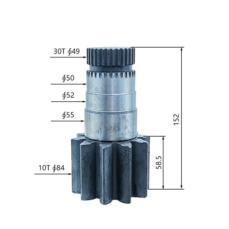 Komatsu PC40R-6 Mini Excavator Rotary Motor Vertical Shaft Gear 10/30 Teeth High-Quality Replacement Part