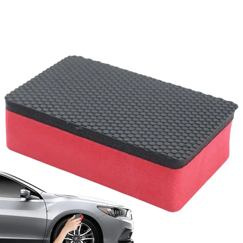 Almohadillas aplicadoras de cera de microfibra para coche, esponja de cera suave para detalles automáticos, espuma rectangular, almohadilla para el cuidado de la pintura del coche, pulido, limpieza automática