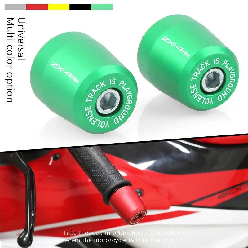 For KAWASAKI ZX-4R ZX-4RR ZX4R ZX4RR Motorcycle Handle Bar End Handlebar Grips ends Sliders Cap Plug Slider Counterweight cover