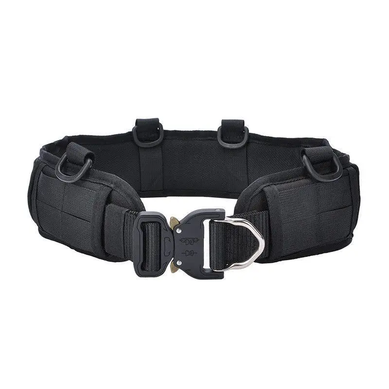 Outdoor Hunting Belt - Cinto tático acolchoado preto, ajustável, com
