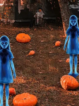 

2D ужасы, готический дом с привидениями, украшение для Хэллоуина, подвесная ткань для дверей, украшение для дома и улицы, вечеринки