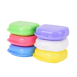 Denture Storage Box Dental Orthodontic Retainer Case Mini Tooth Box False Teeth Appliance Container Mouthguard Organizer