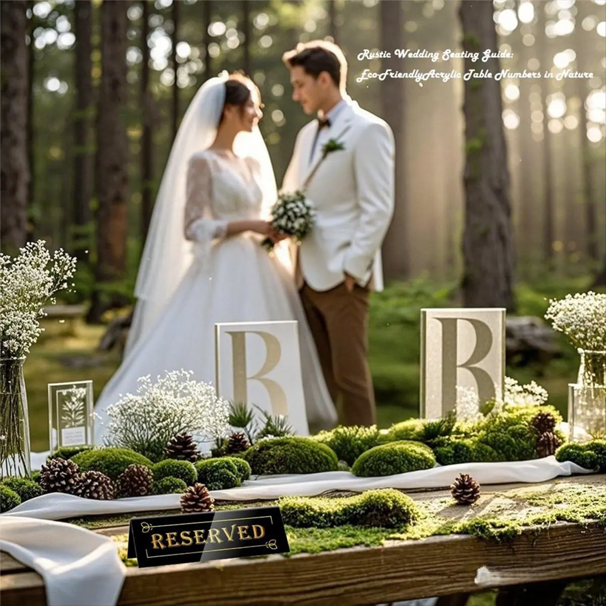 10 قطع من لافتات الطاولة المحجوزة من الأكريليك - 6 × 2 × 1.6 في خيمة الطاولة - على الوجهين، مقاومة للماء - لافتات جلوس محفوظة #5