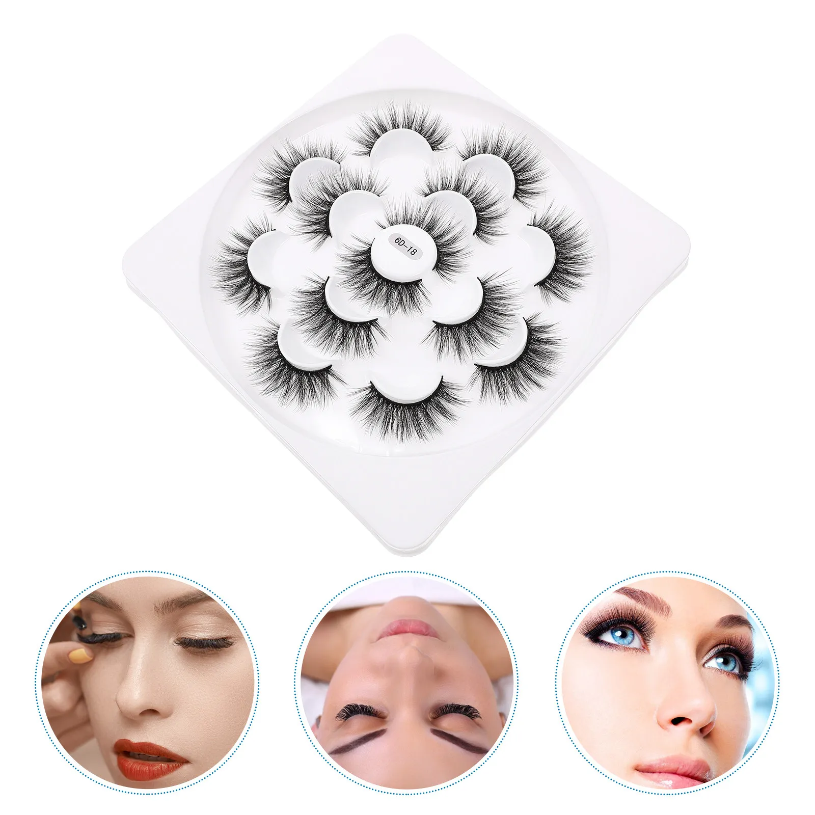 1 Box Natural False Eyelashes Dense Curly Makeup Accessory Professional Starter False Lashes Fake Eyelash