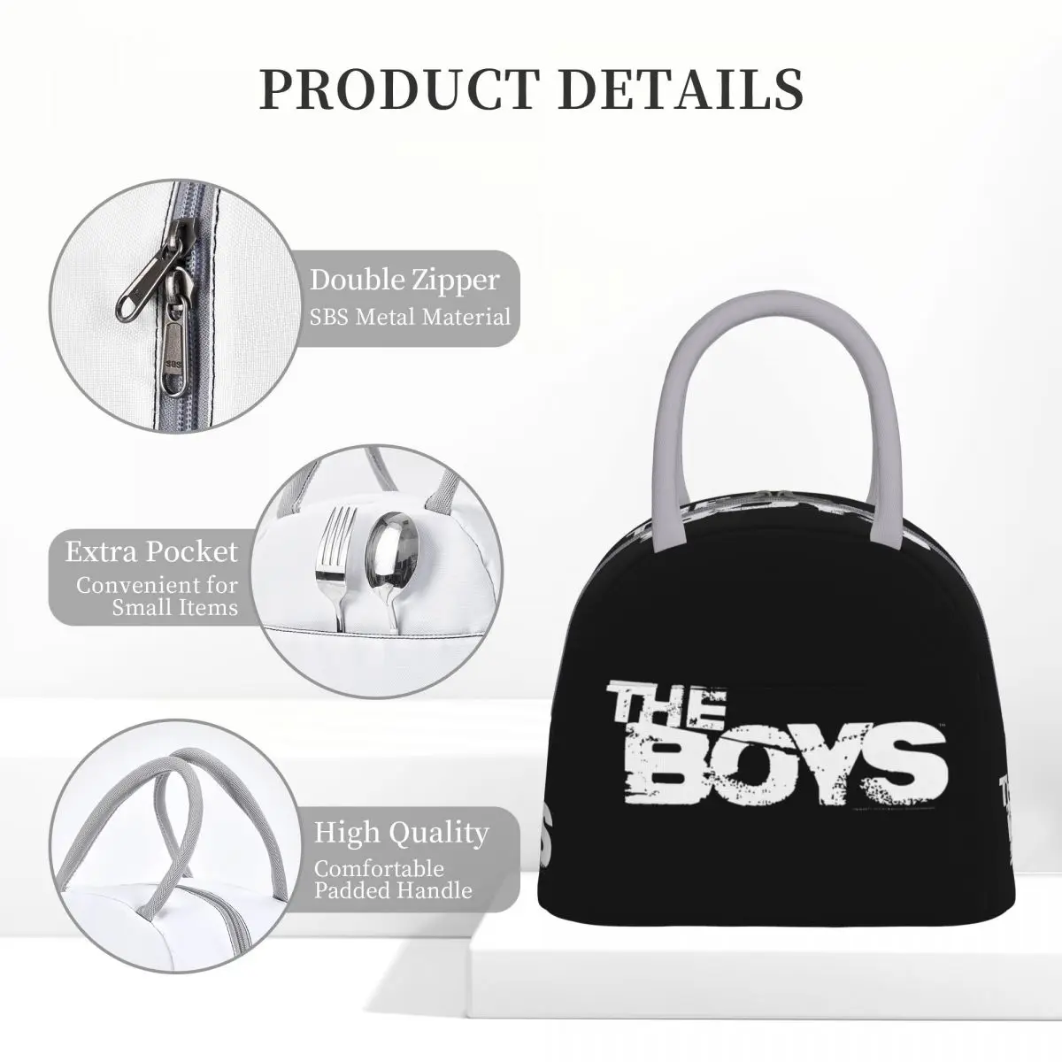 Fiambrera térmica de The Boys Tv Drama, bolsa de almuerzo con aislamiento térmico para viaje, contenedor de comida portátil, fiambrera térmica