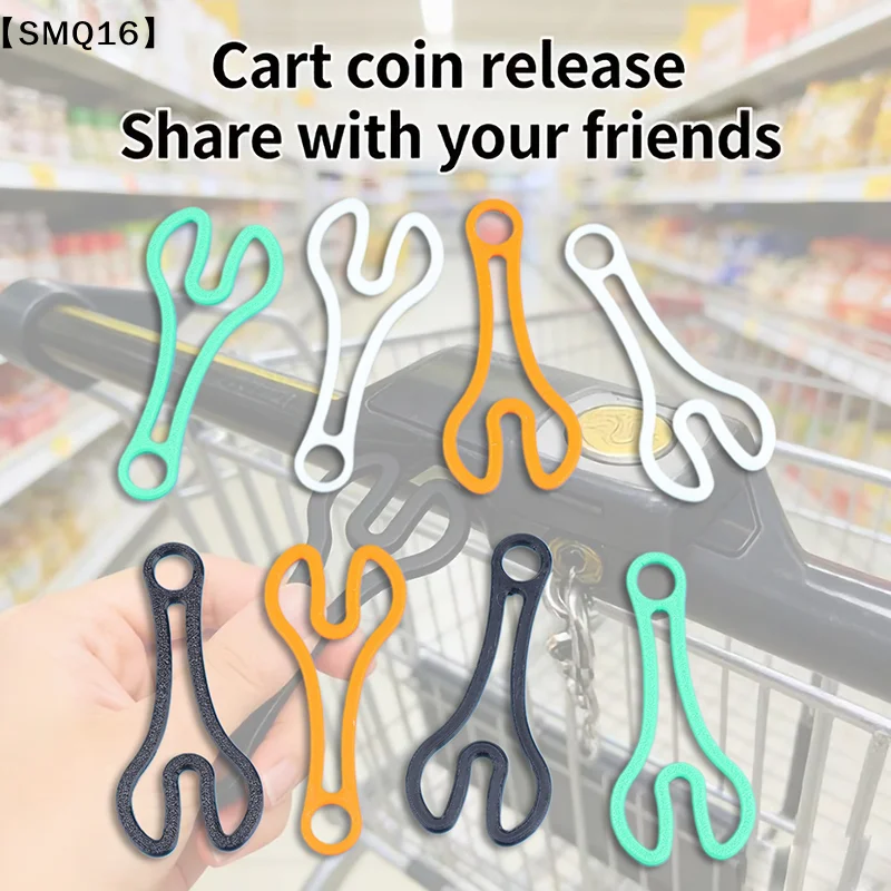 10Pcs Shopping Cart Token Keychain - Supermarket Trolley Unlocking Tool 3D Printed Portable Reusable Compact Sturdy Design【SMQ】