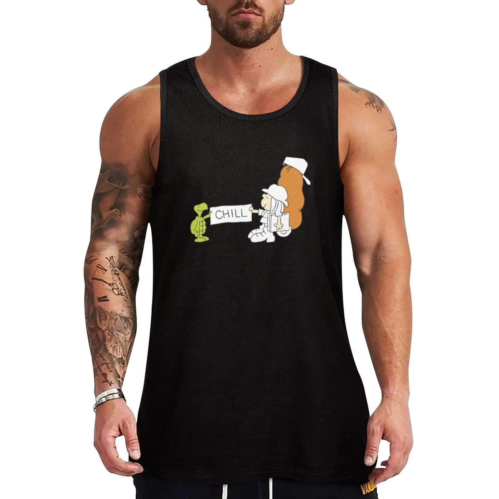 Chill Tank Top sleeveless shirt man bodybuilding man t shirts