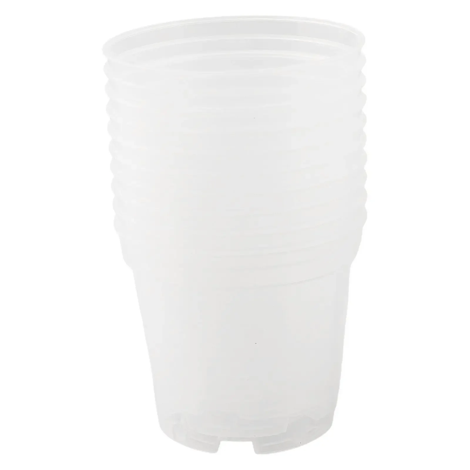 4-inch Breathable Transplant Pots Efficient Drainage Lightweight Build Root Growth Monitoring Transparent Design