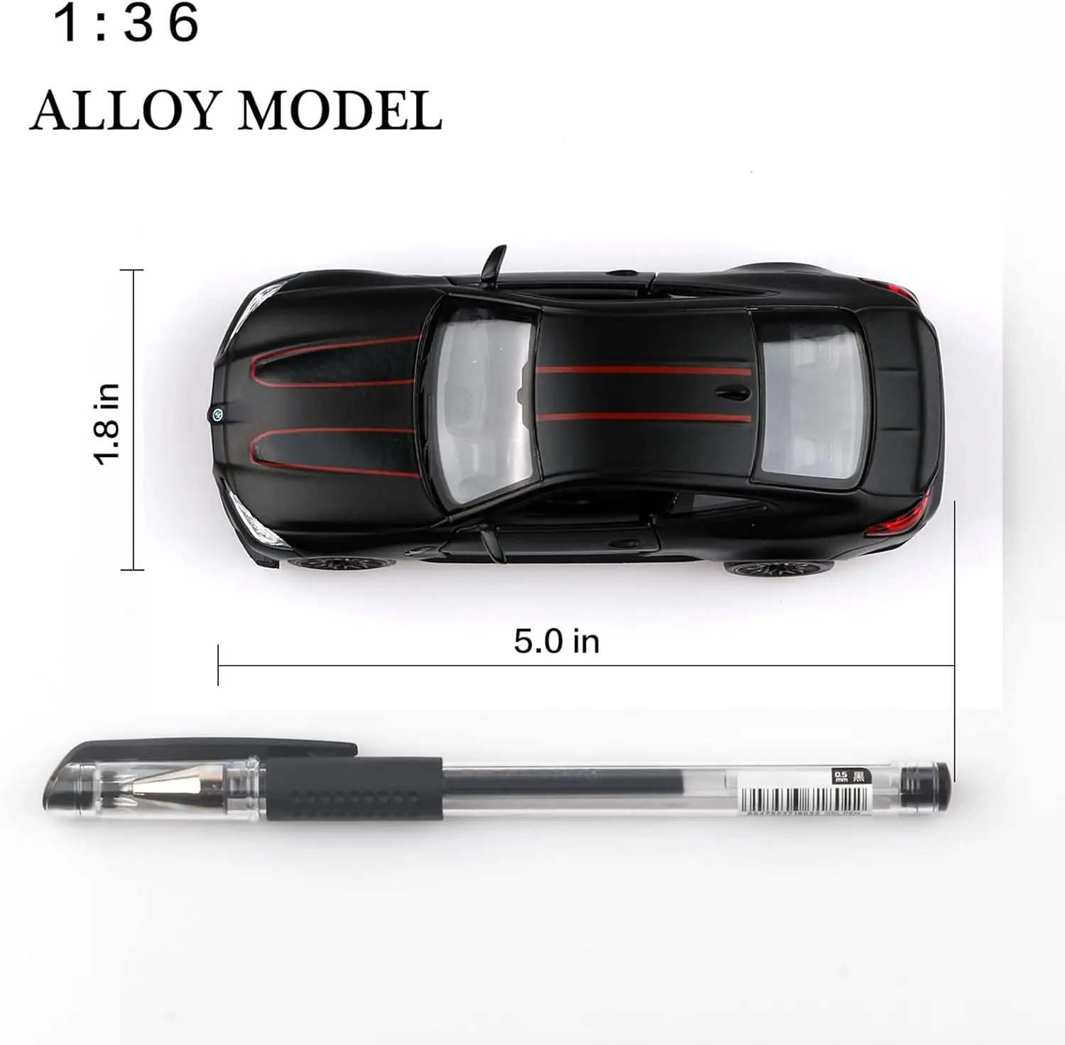 Carros modelo fundidos BMW M4 em escala 1/36, veículos puxados, carros de brinquedo BMW, carros presentes para meninos e meninas (preto)
