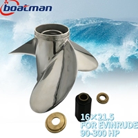 Outboard Propeller 16x21.5 For Evinrude Engine 90HP 100HP 120HP 150HP 200HP 250HP 300HP Stainless steel 15 splines Boat Parts RH